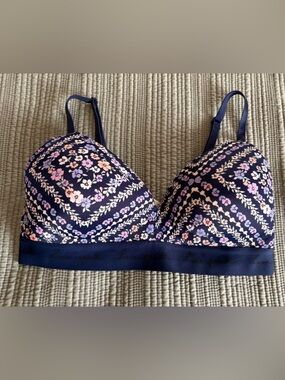 Navy Floral Wireless T-Shirt Bra